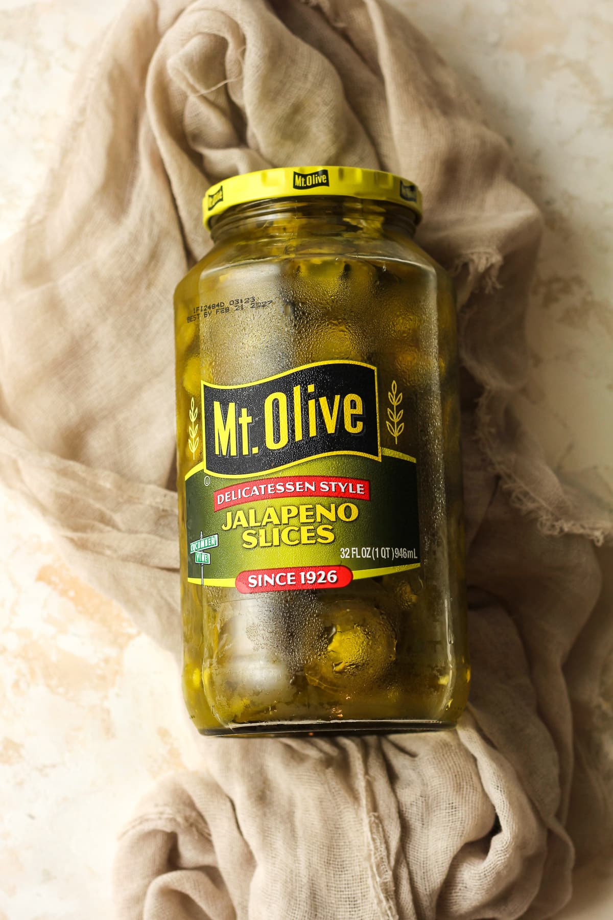 A jar of the jalapeño slices.