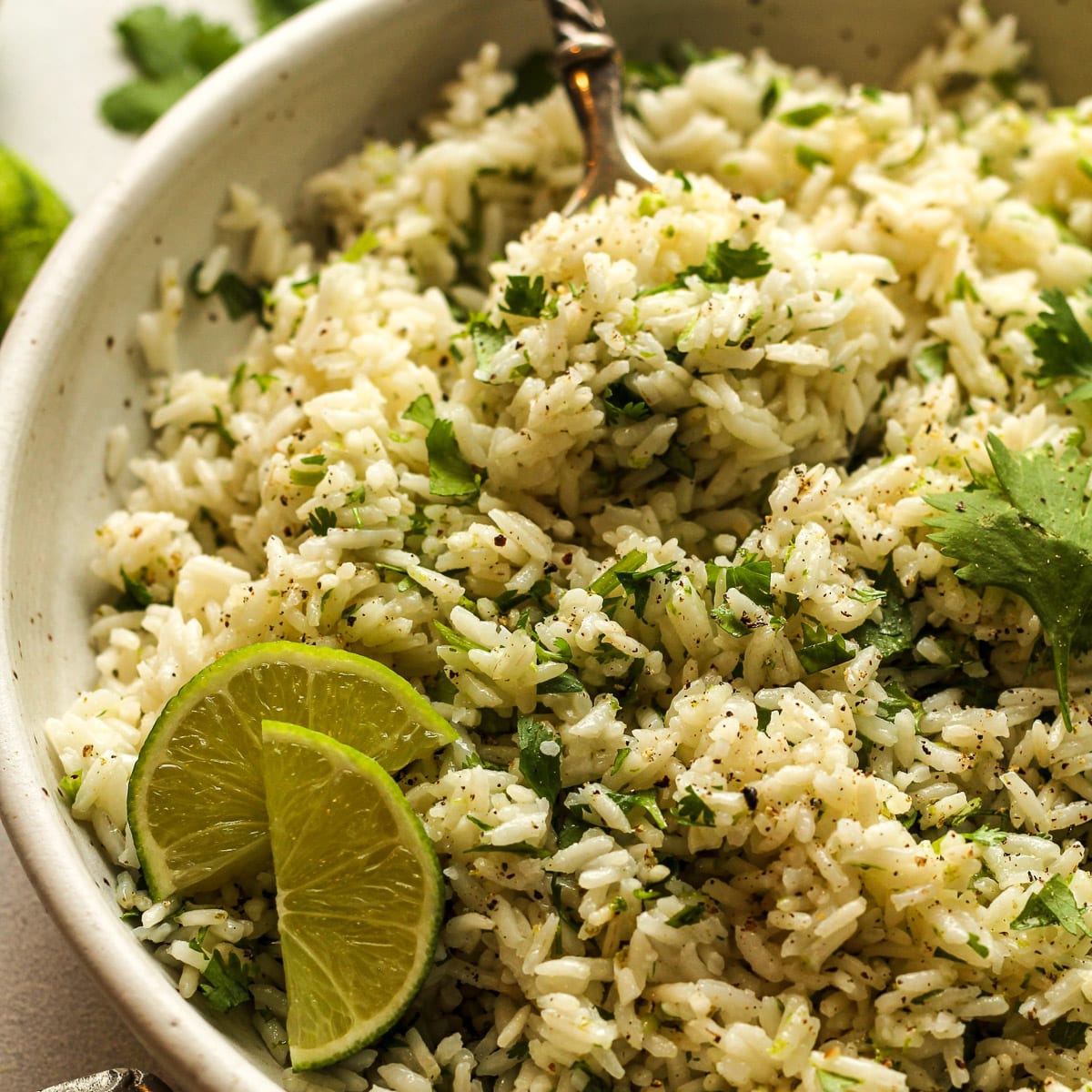 Stovetop Cilantro Lime Rice - SueBee Homemaker