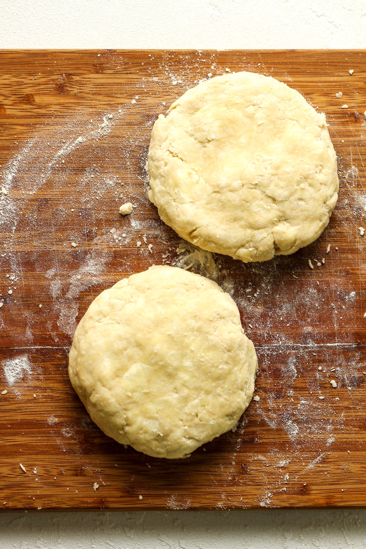 Two rounds of the pie dough.