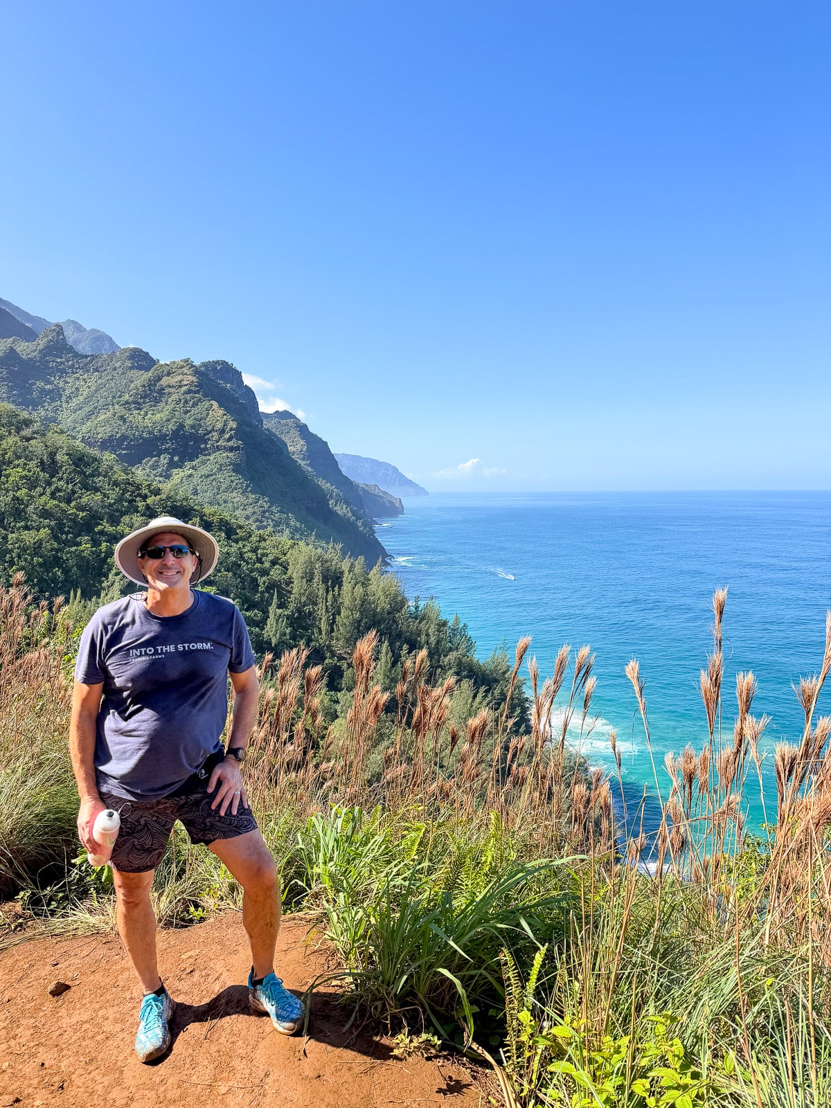 Mike along the Na Pali coast hike.