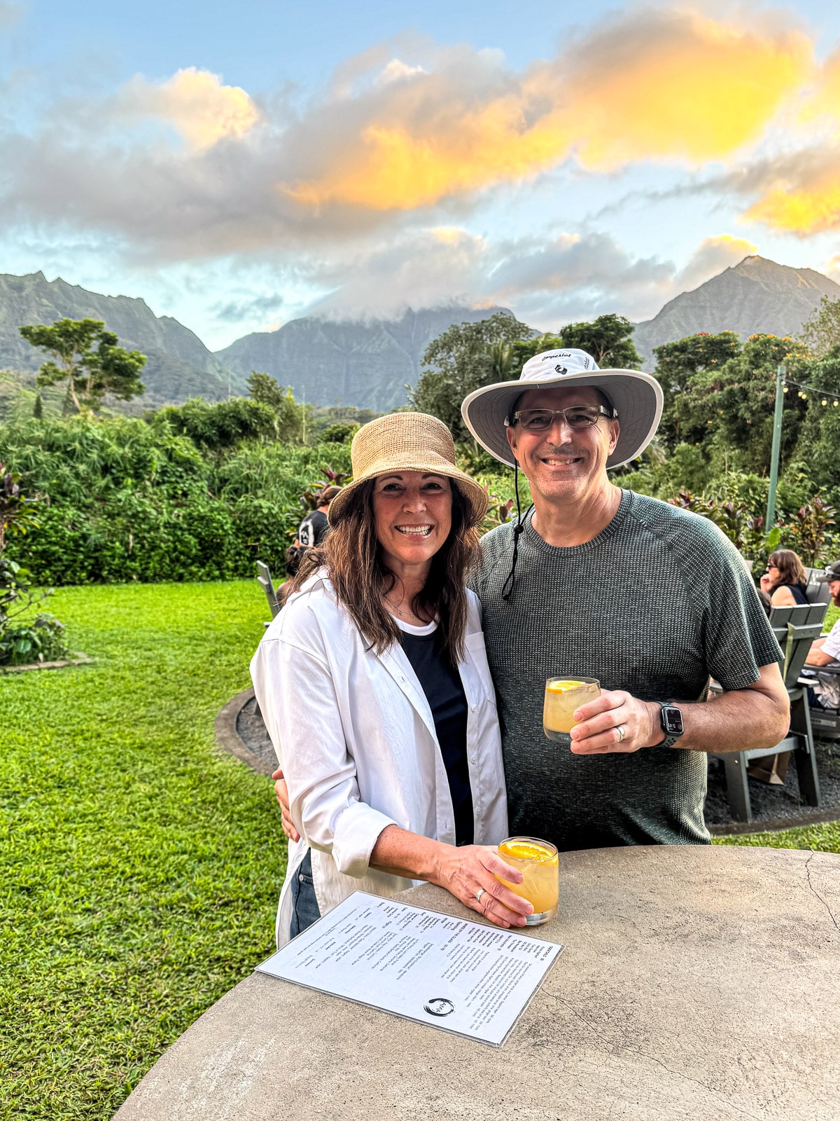 Mike and I at AMA on New Year's Eve with a mai tai.