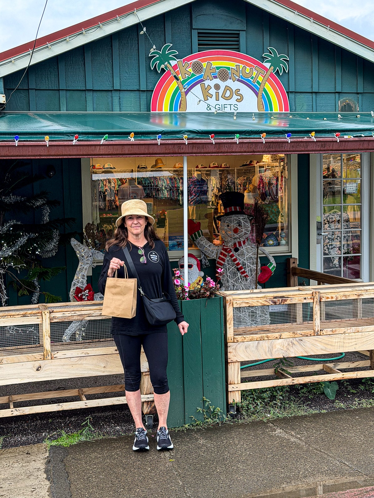 Me leaving a kid's store in Kauai.