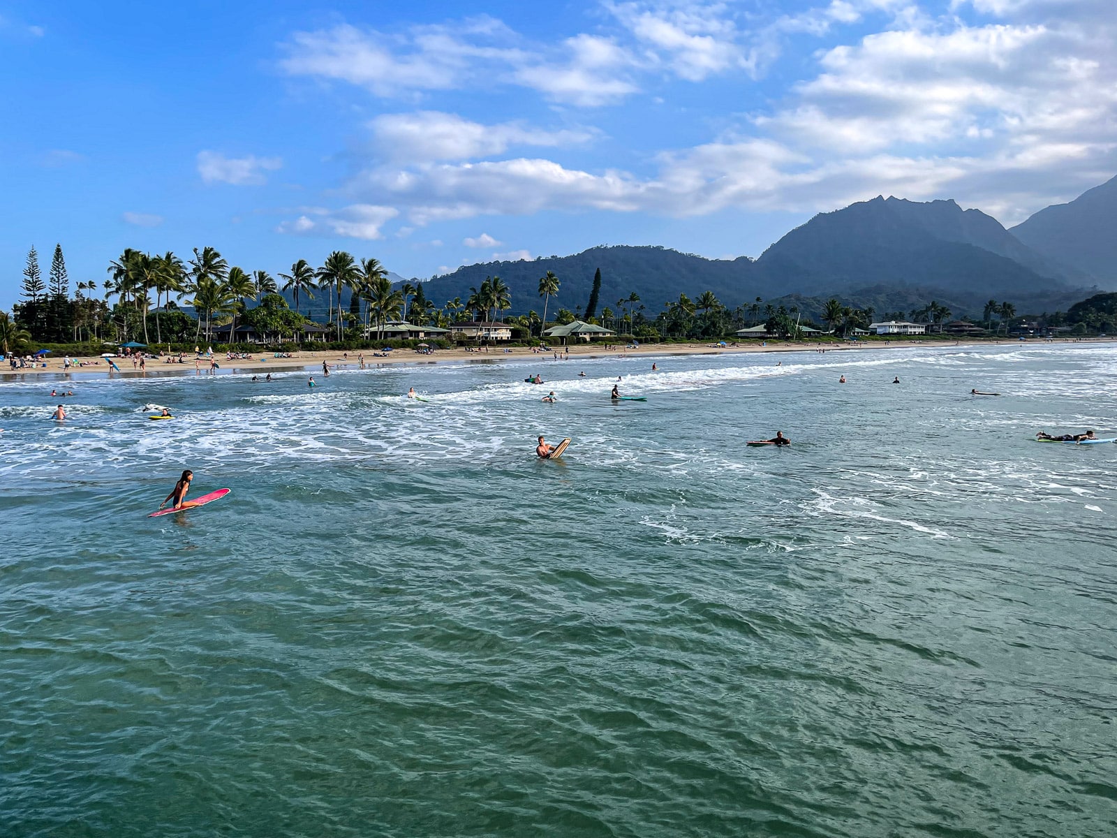 A view of Hanalei Bay from the pier.