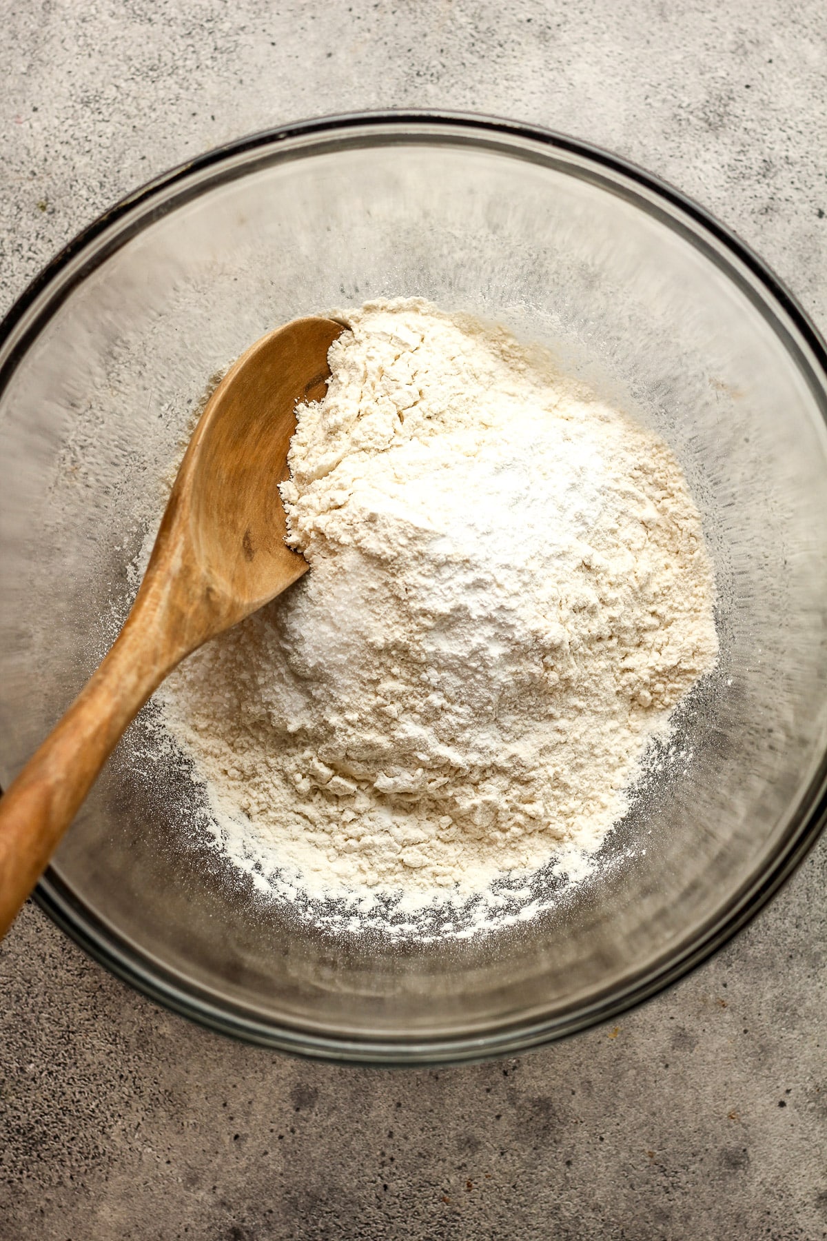 A bowl of the dry ingredients.