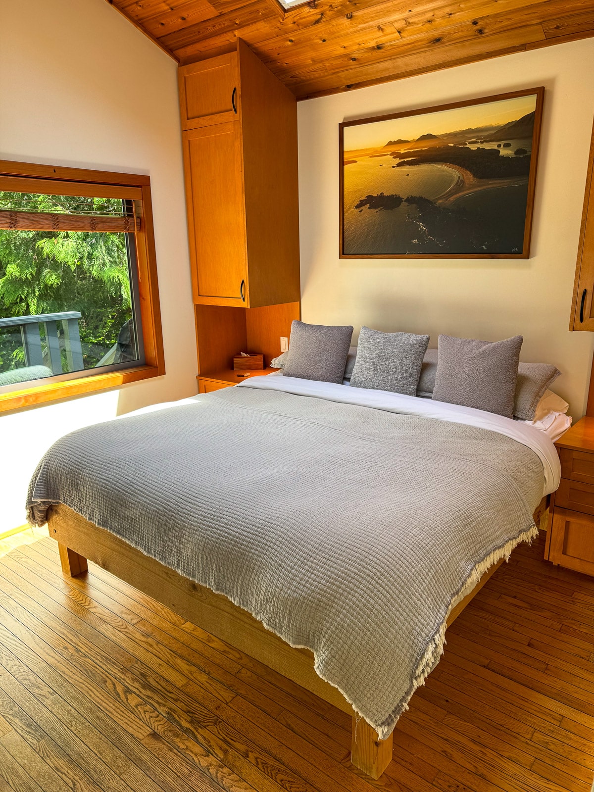 The bed at the airbnb.