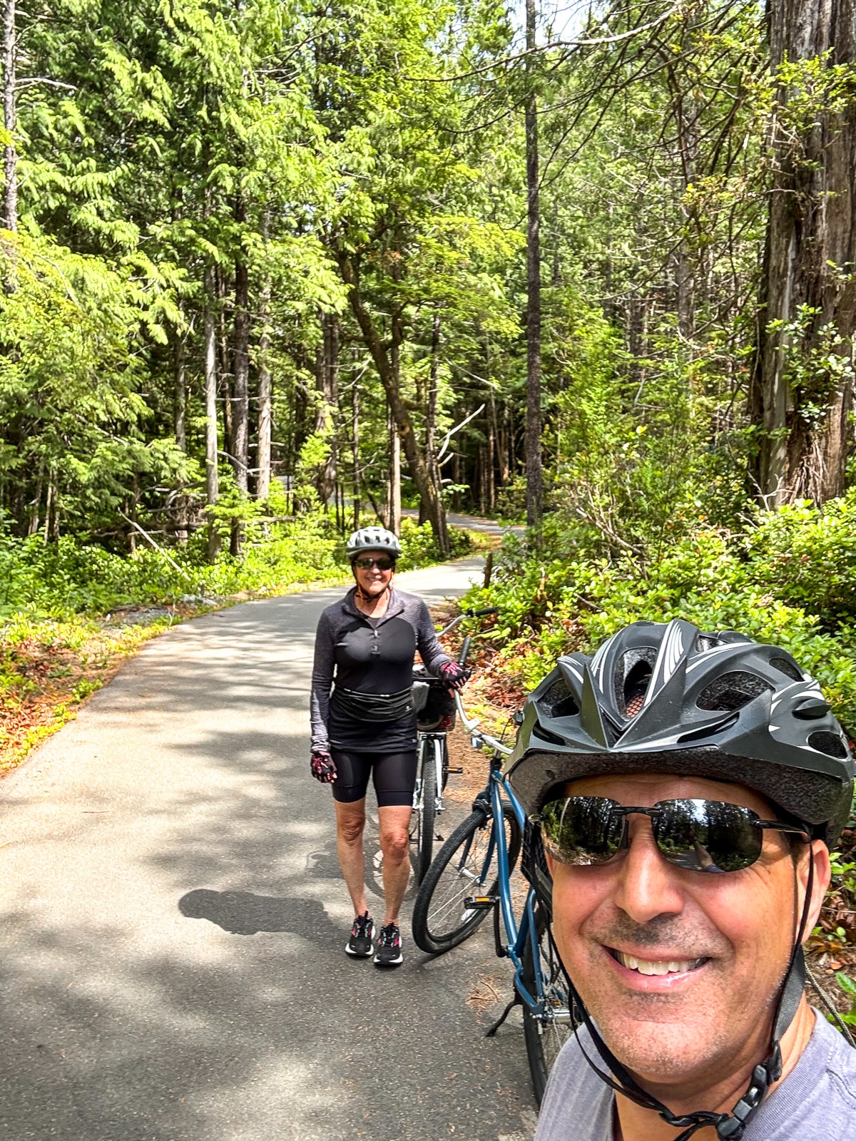 Mike and I doing a selfie on the bike path.