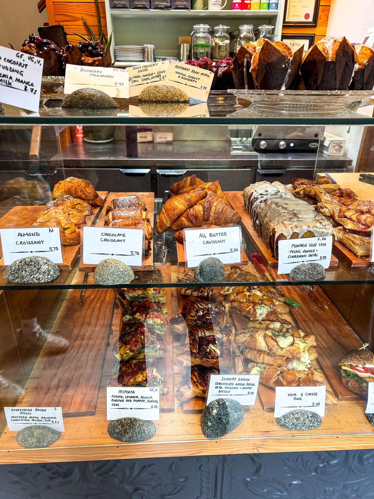 The pasties in the coffee shop.