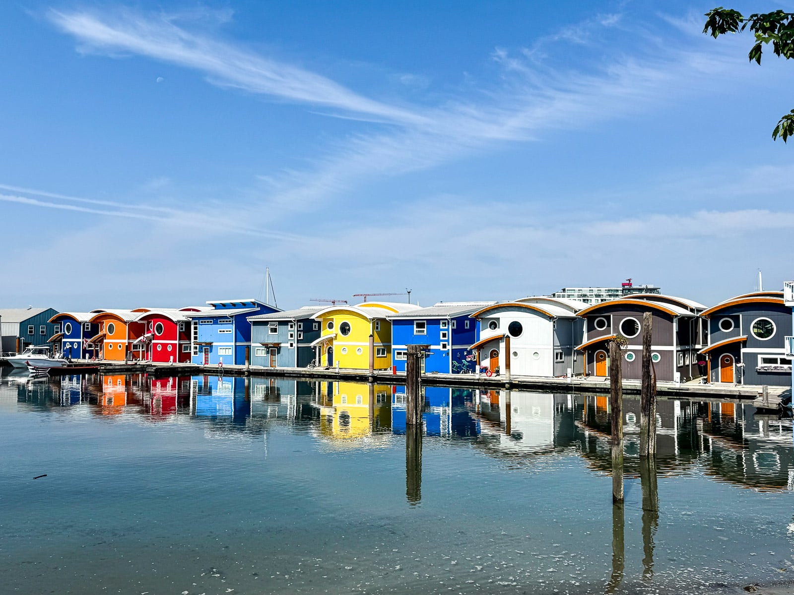 The row of floating homes where we stayed.