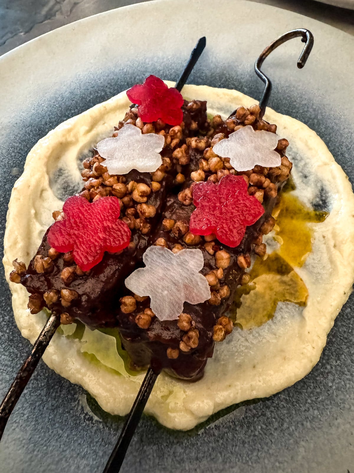 Our lamb skewers at Elem.