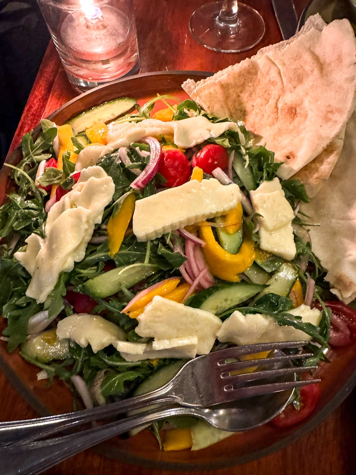 A halloumi salad at Nuba.