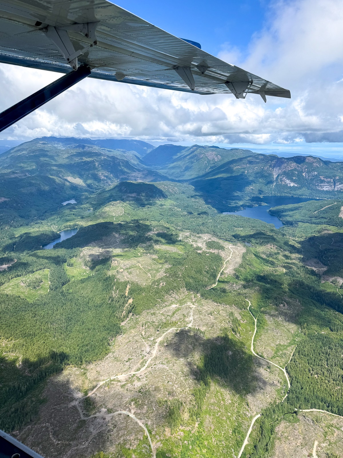 Another view from the sea plane showing the beautiful countryside.