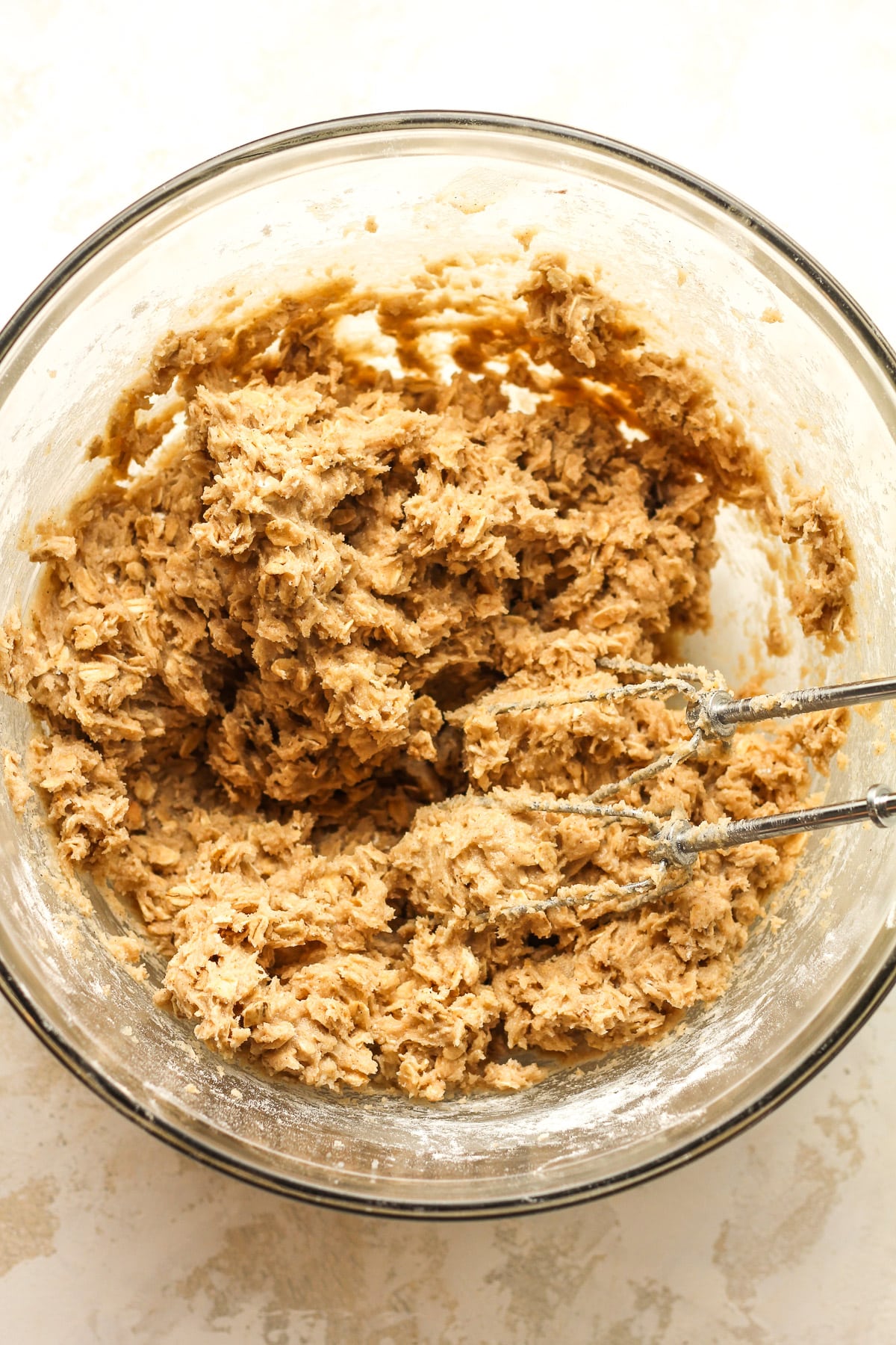 A bowl of the cookie dough.