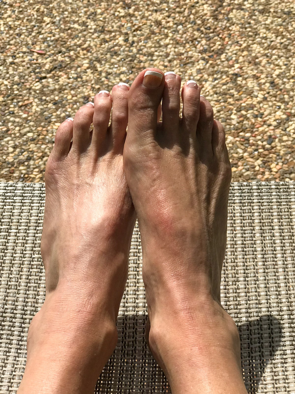Closeup on my feet.